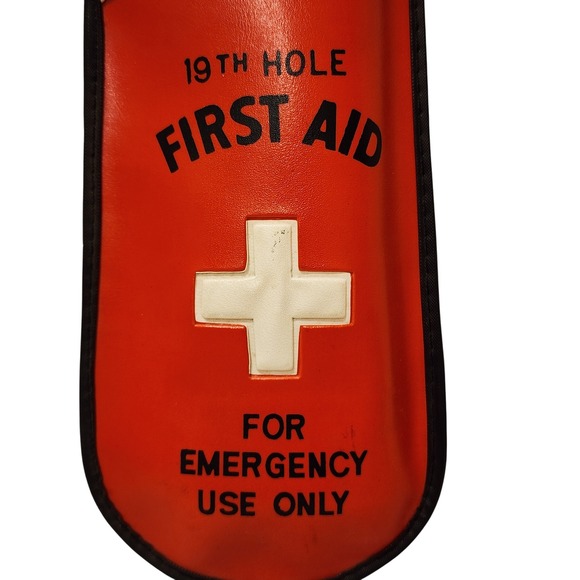 Vintage Golf First Aid Flask Kit Novelty‎ Barware 19th Hole Emergency Use Only - Picture 5 of 5